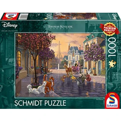 Image of Schmidt Spiele 59690 Thomas Kinkade: Disney Aristocats (1000pc) Jigsaw Puzzle, Colourful