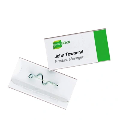 Image of Durable Name Badges with Pin 30 x 60 mm Ref 8006 (Pack of 100)