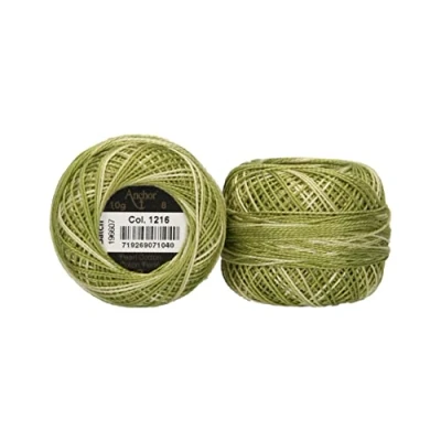 Image of Anchor 4591008 01216 Embroidery Thread, 100% Cotton, 1216, Thickness 8, 82 m, 16 g