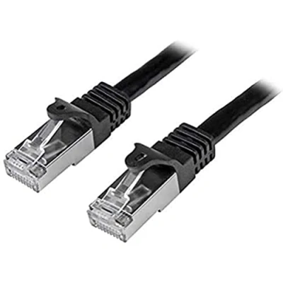 Image of StarTech.com N6SPAT5MBK 5 m Cat6 Patch Cable, Shielded (SFTP) Snagless Gigabit Network Black Cat 6 Ethernet Lead