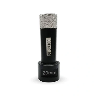 Image of DT DIATOOL Diamond Drill Bit 20mm Hole Saw for Dry Drilling Tile Porcelain Marble Ceramic Granite 75mm Length