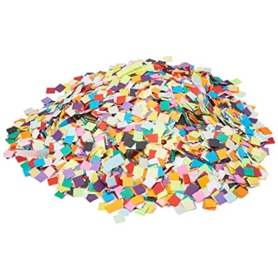 Image of Springboard Pre Cut Coloured Mosaic Squares Kits for Children Arts and Crafts Kids Assorted Colours 1 x cm Paper Pack of 10,000