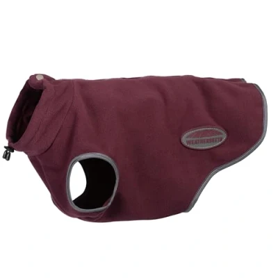 Image of WeatherBeeta ComFiTec Fleece Zip Dog Coat, Maroon/Grey, 75cm
