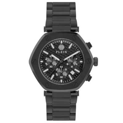 Image of Philipp Plein The Hexagon Chrono Mens Black Watch PWZBA0623 Stainless Steel (archived) One Size