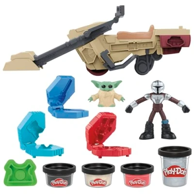 Image of Play Doh STAR WARS: THE MANDALORIAN Launching Speeder Playset