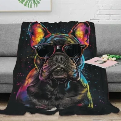 Image of ZZSSSM Hip Hop HopperMicrofiber Printed Flannel Throw Blanket 3D Design Bed Soft Warm Microfiber Sport Bedding for Couch Kids Teens Adults 80x90inch(200x230cm)