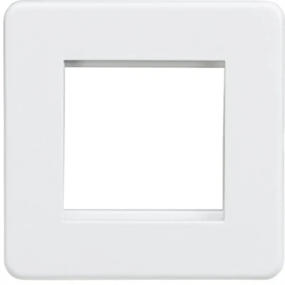 Image of KnightsBridge Screwless 2G Modular Faceplate Matt White
