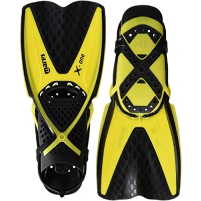 Image of Mares Fins X One Flipper Yellow/YL, Medium/Large SAYL ML