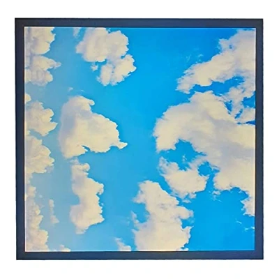 Image of 48W Sky Cloud Pattern LED Flat Slim Ceiling Recessed Panel Light 600 x 600mm Office Lighting (1x)