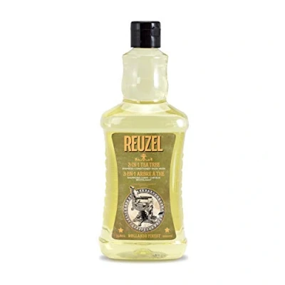 Image of Reuzel 3 In 1 Tea Tree Shampoo Cleanses Hair and Body Soothes Moisturizes Your Skin is Ideal for Overall Scalp Care Rinses Clean Can Be Used Daily Vegan Formula 1000 ml