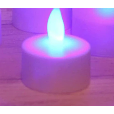 Image of ausuky Flameless LED Rechargeable Candles USB Charger Battery Operated Tea Lights Lamp (Purple)