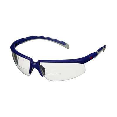 Image of 3M 2000 Safety Glasses, Blue/Grey Temples, Anti Fog/Anti Scratch, Reader +1.5 Clear Lens, S2015AF BLU, 20/Case