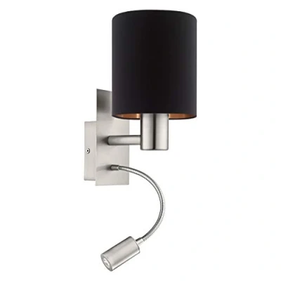 Image of Eglo Lighting Pasteri Reading Light Satin Nickel