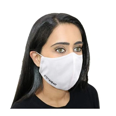 Image of Step Ahead ® 10 Pack Triple Layer Cotton White Face Mask (Pack of 10) Unisex Reusable Fashion Washable Nano Mesh Water Repellent Protects from Dust, Pollution, Droplets UK Seller