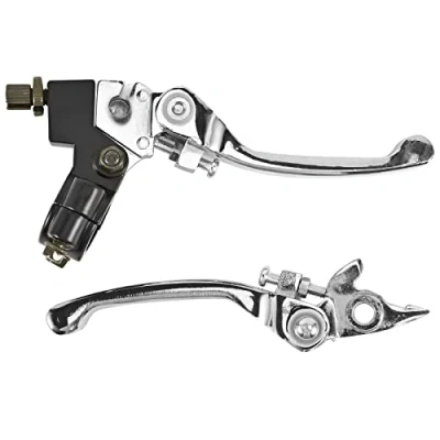 Image of TRKIMAL Clutch Brake Handle Levers for 22mm 7/8 inch Handlebar, Fit 110cc 125cc 140cc TTR SSR Xmotos Apollo 125 Pit Dirt Bike CRF50 CRF70 Motor Motocross Parts(Silver)