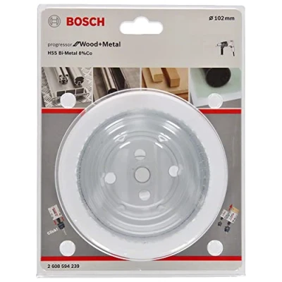Image of BOSCH Bi Metal Hole Saw (for Wood and Metals, 8% Cobalt Alloy, Progressive Tooth Design, Ø 102 mm, Accessory Drills)