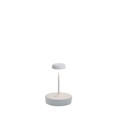 Image of Zafferano, Swap Mini Lamp, Rechargeable Cordless Table Lamp with Touch Controls, Suitable for Interior and Outdoor, Dimmer, 2700 K, Height 14.8 cm, White Colour