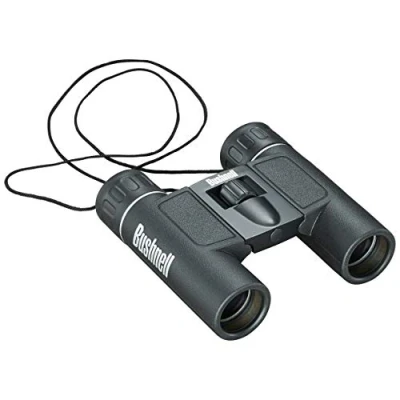 Image of Bushnell Powerview 12x25 Black Roof Prism Insta Focus Adjustable Diopter Extreme Robustness Bird Watching Sightseeing Travelling Compact Binocular 131225