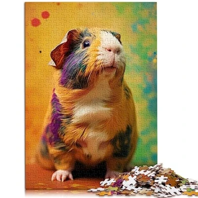 Image of Guinea Pig Animals for Adults 1000 Piece Jigsaw Puzzle KidsCardboard puzzles Adults&amp; Teens Age 12 Years Up Challenging Game 10.27&quot; x 20.47&quot;/26 * 38cm.