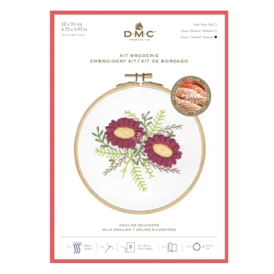 Image of DMC Wild Dahlia Embroidery Kit