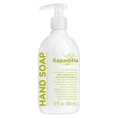 Image of Sapadilla Rosemary + Peppermint Biodegradable Liquid Hand Soap Pump, 12 Ounce