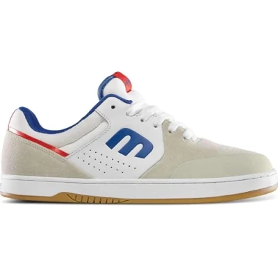 Image of Etnies Marana Iconic Pro Skate, Reinforced Michelin Cup Sole, Everyday Sneakers, 3 Times More Durable, Toughness Has Even Strengthened, White blue red, 7 UK