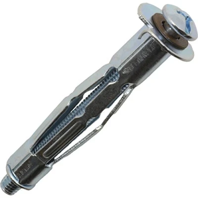 Image of 50x Heavy Duty Hollow Wall Anchors (M5 x 52mm) Metal Cavity/Plasterboard Plugs