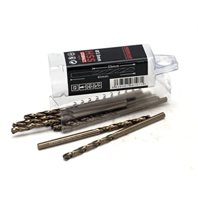 Image of Ferrcan HSS Metal Drill Bits DIN338 M35 Cobalt 3 7mm (Pack of 10) (3mm)