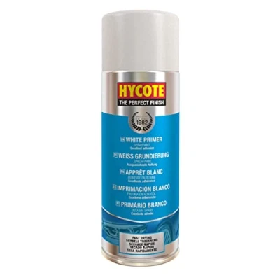 Image of Hycote Fast Drying Aerosol Car Spray Paint, White Primer, 400 ml