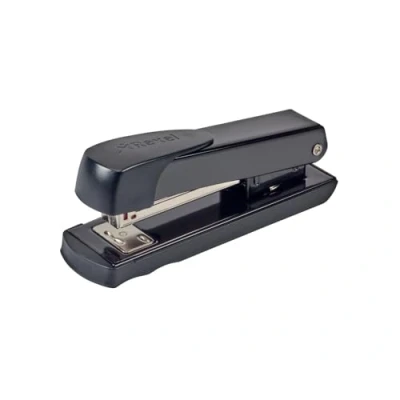 Image of Rexel Meteor Half Strip Stapler, 20 Sheet Capacity, Uses 24/6 and 26/6 Staples, Metal Body, Black, 2100019
