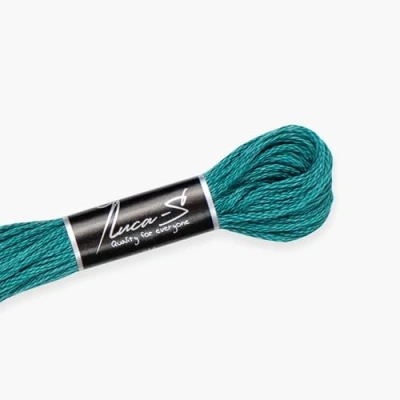 Image of Premium Embroidery Thread Luca S, 100% Giza Cotton, Oeko TEX Certified Stranded Cotton 221 / DMC 3848 Anchor