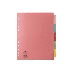 Image of Concord 5 Part Subject Divider A4 Extra Wide Assorted