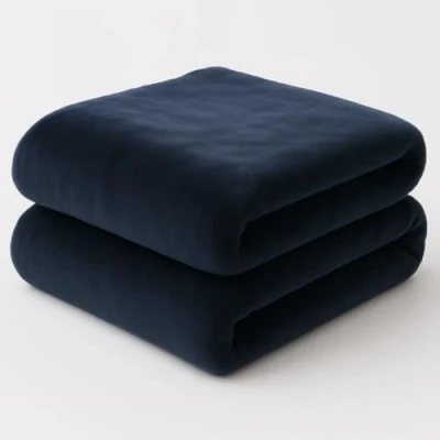Image of Dreamcatcher Luxurious Navy Faux Fur Throw Blanket 160 x130cm, Large Blankets and Throws Fleece Blanket, Ideal Fluffy for Sofas, Beds, Chairs Couch