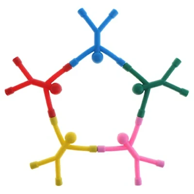 Image of OriGlam 5PCS Novelty Mini Q Man Magnet, Cute Rubber Magnet Men Refrigerator Magnets Magnetic Toy For Kids And Adults Office