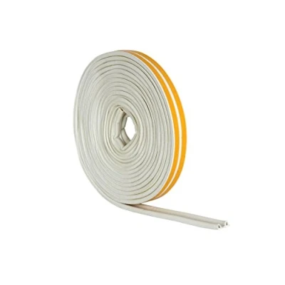 Image of Stormguard EPDM P Profile Draught Excluder Self Adhesive Rubber Weather Strip 5m, White