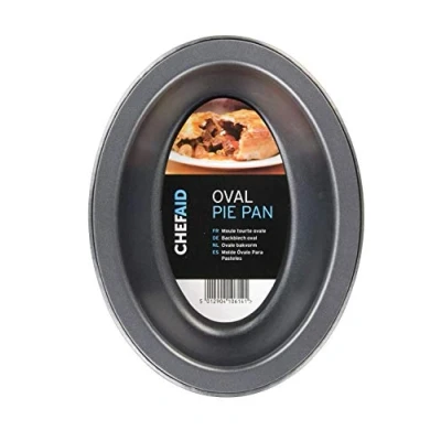 Image of Chef Aid Non Stick Oval Pie Dish, Measuring 17cm x 13cm 3.7cm, Perfect Individula Serving Size