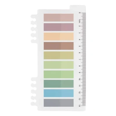 Image of Ordinate 400 Pieces Adhesive Strips Set: Sticky Markers, Film Text Strips, Notes, Small Flags, Tabs and Writeable Labels (D 200 Meadow Mist)