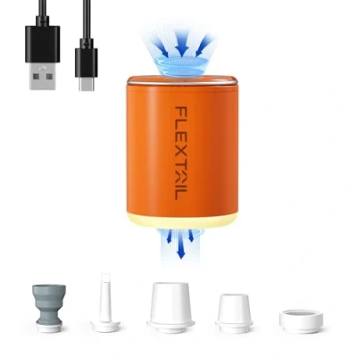 Image of FLEXTAILGEAR Tiny Pump 2X Vacuum Bag with 1300mAh Battery Mini Air 0.2 lbs Type C Rechargeable to Inflate Deflate for Pool Floats Bed Mattress storage bags