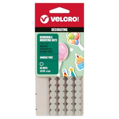 Image of VELCRO Brand Removable Mounting Circles 3/8&quot;, 56 ct (95188)