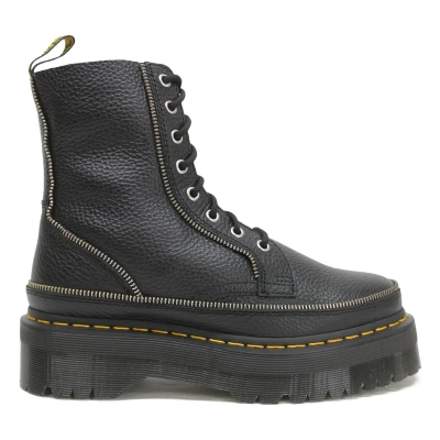 Image of Jadon Zip Milled Nappa Leather Women&#039;s Ankle Platform Boots
