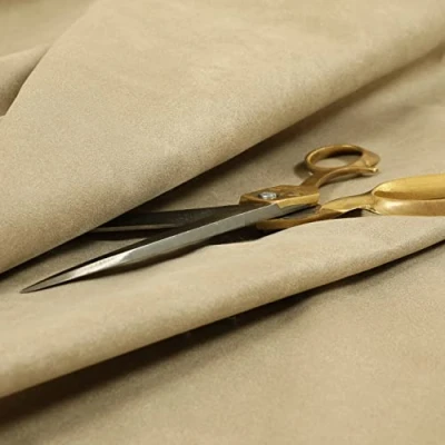 Image of Redbrick Mill Fabrics Soft Quality Durable Faux Suede Feel Leather Furnishing Upholstery Fabric by The Metre, 135cm Width (Beige, Per Metre)