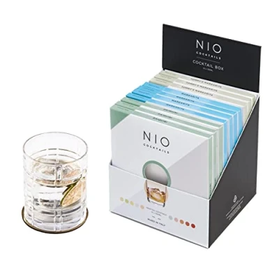 Image of NIO Cocktails Tequila &amp; Rum Lovers Box, 10 x cl Ready to Serve and Drinks (2 Margaritas, 3 Tommy&#039;s Margaritas 2 Daiquiris), Gift Pack, 100