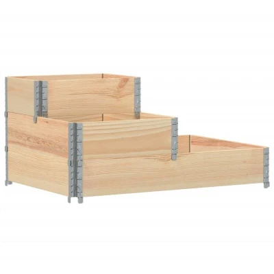 Image of vidaXL 3 Tier Raised Bed 120x80 cm Solid Wood Pine