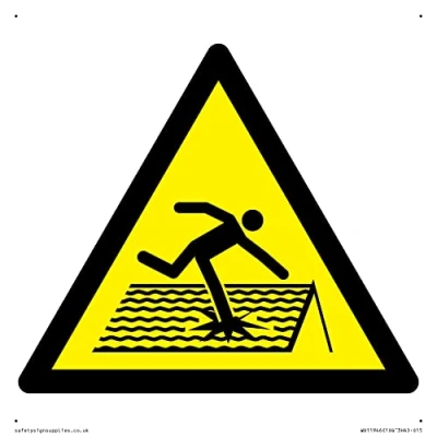 Image of W036 Warning: Fragile roof Sign 150x150mm S15