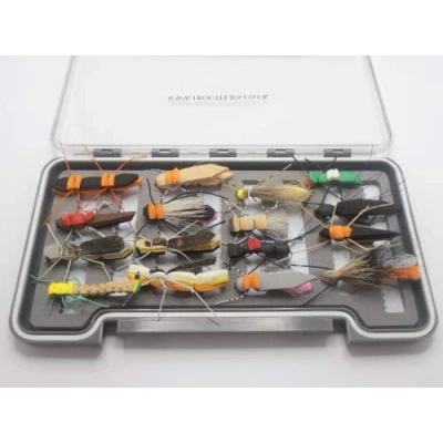 Image of Gold Bead Trout Flies, 30 Goldhead Nymphs, Named Mixed 10/12, For Fly Fishing