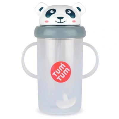 Image of TUM Tippy Up Free Flow Sippy Cup (No Valve), for Toddlers, 200ml, BPA (Pip Panda 300ml)