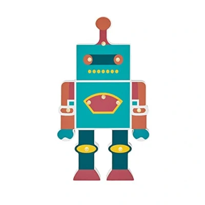 Image of LITECRAFT Glow Robot Table Lamp LED Children&#039;s Lighting Multi Coloured
