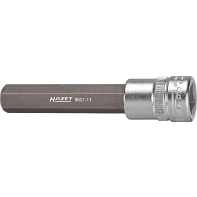 Image of HAZET 8801 11 Hexagon Profile Screwdriver Socket CVD Tin Coated