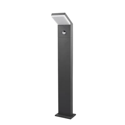Image of Outdoor Lights with Sensor &#039;Yolena&#039; Motion Detector (Modern) in Black Made of Aluminium (1 Light Source,) from Arcchio Garden Light, Path Bollard lamp, Pillar