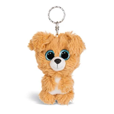 Image of NICI 46312 Glubschis Keyring Dog Lollidog 9cm, Brown/White